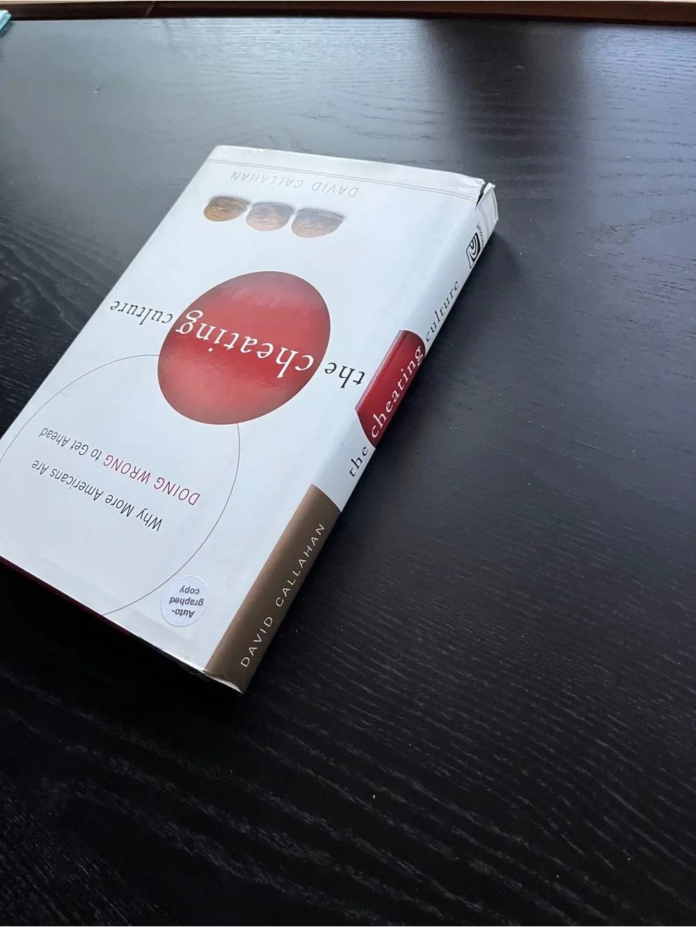 Harcourt David Callahan The Cheating Culture Hardcover Book White Red 6